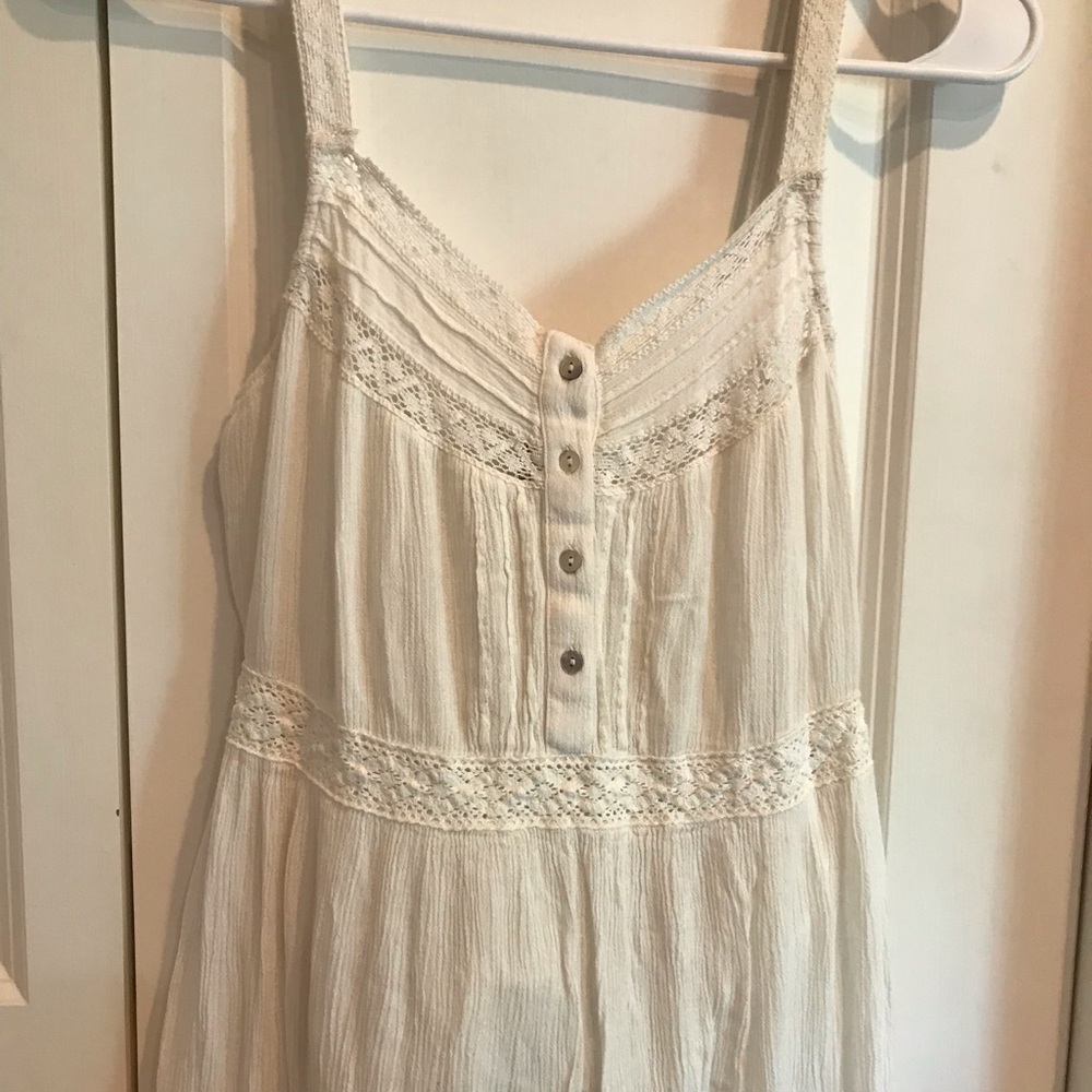 White Flowy Maxi Summer Sundress